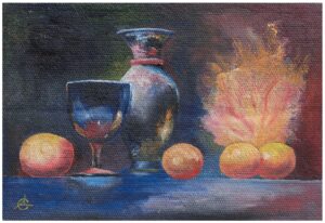 Jarrón con limones